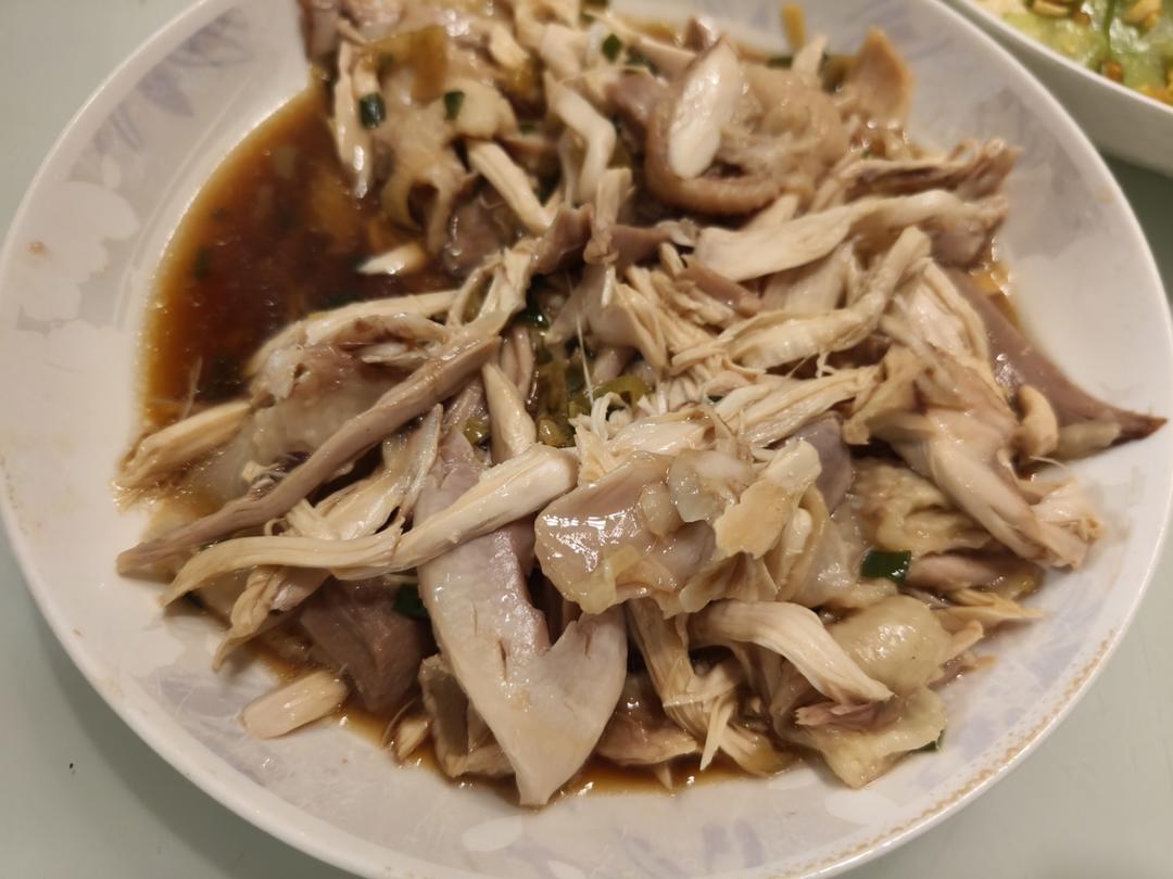 葱油手撕鸡