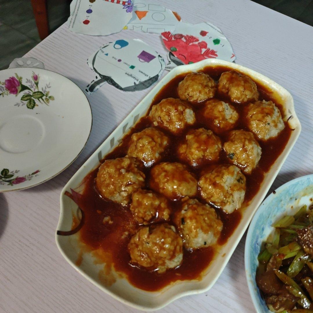 清蒸藕丁肉丸子