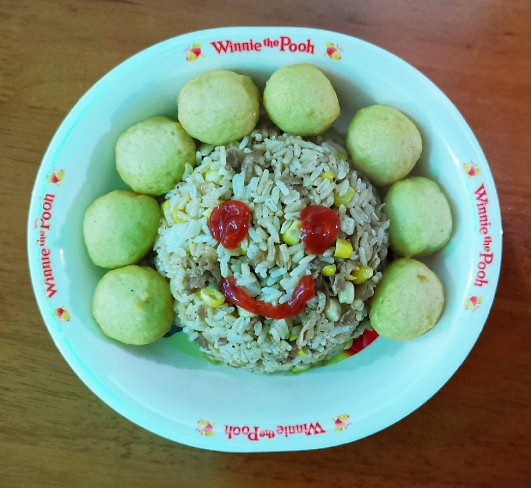 日式肥牛玉米炒饭