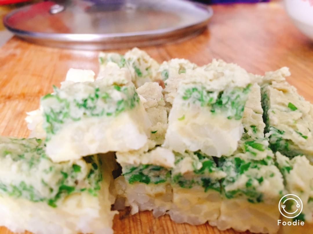 米饭菠菜糕