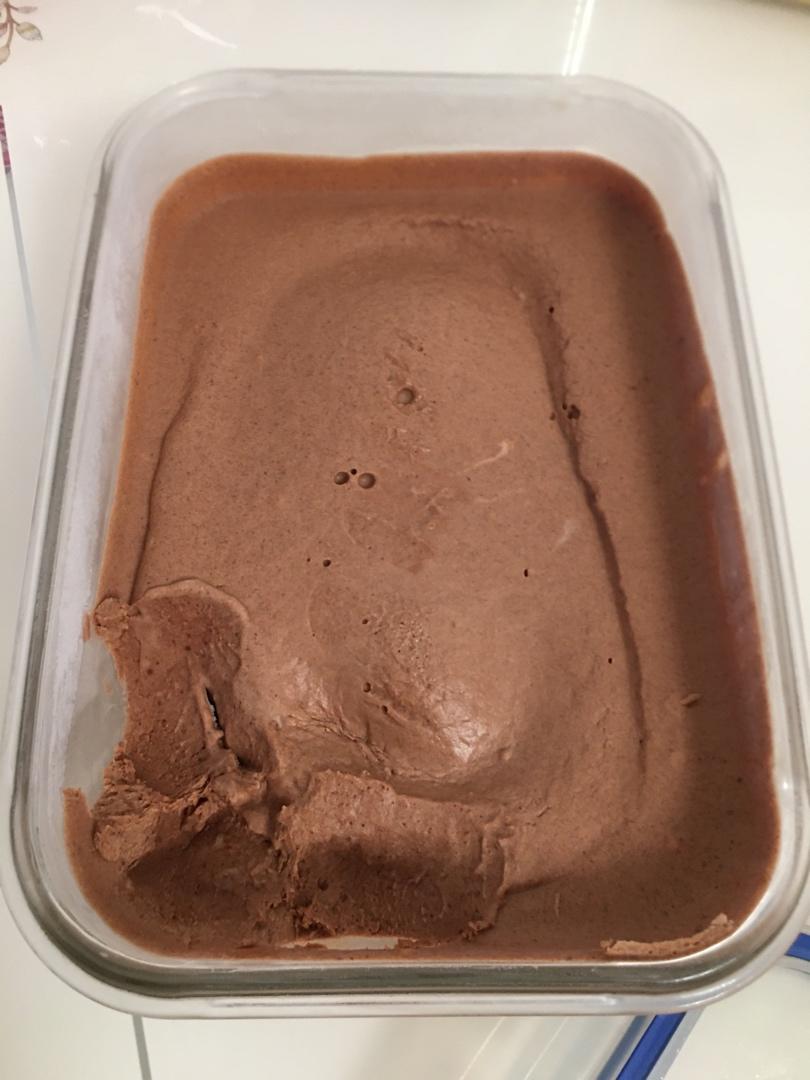 巧克力冰淇淋（无蛋无冰渣、免搅拌、消耗淡奶油）Choco Ice Cream