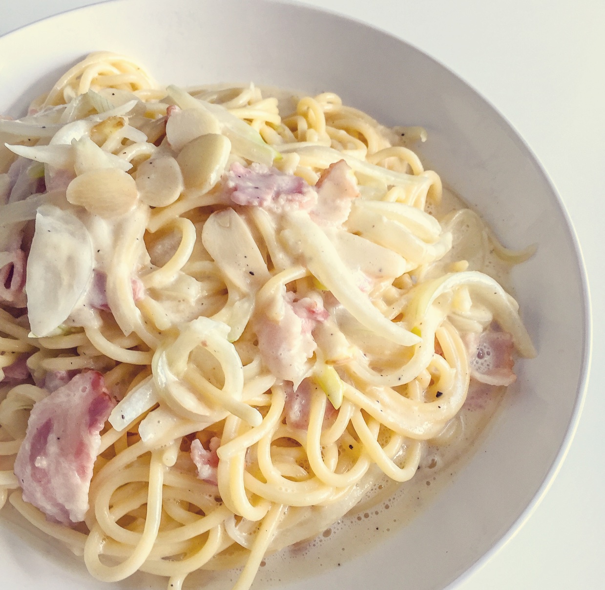 超简单的奶汁培根意面Carbonara