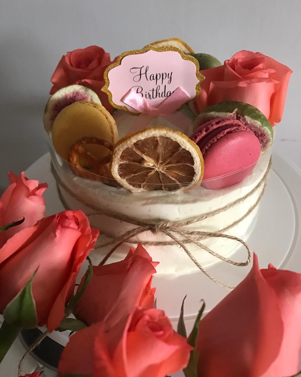 可可戚风水果裸蛋糕