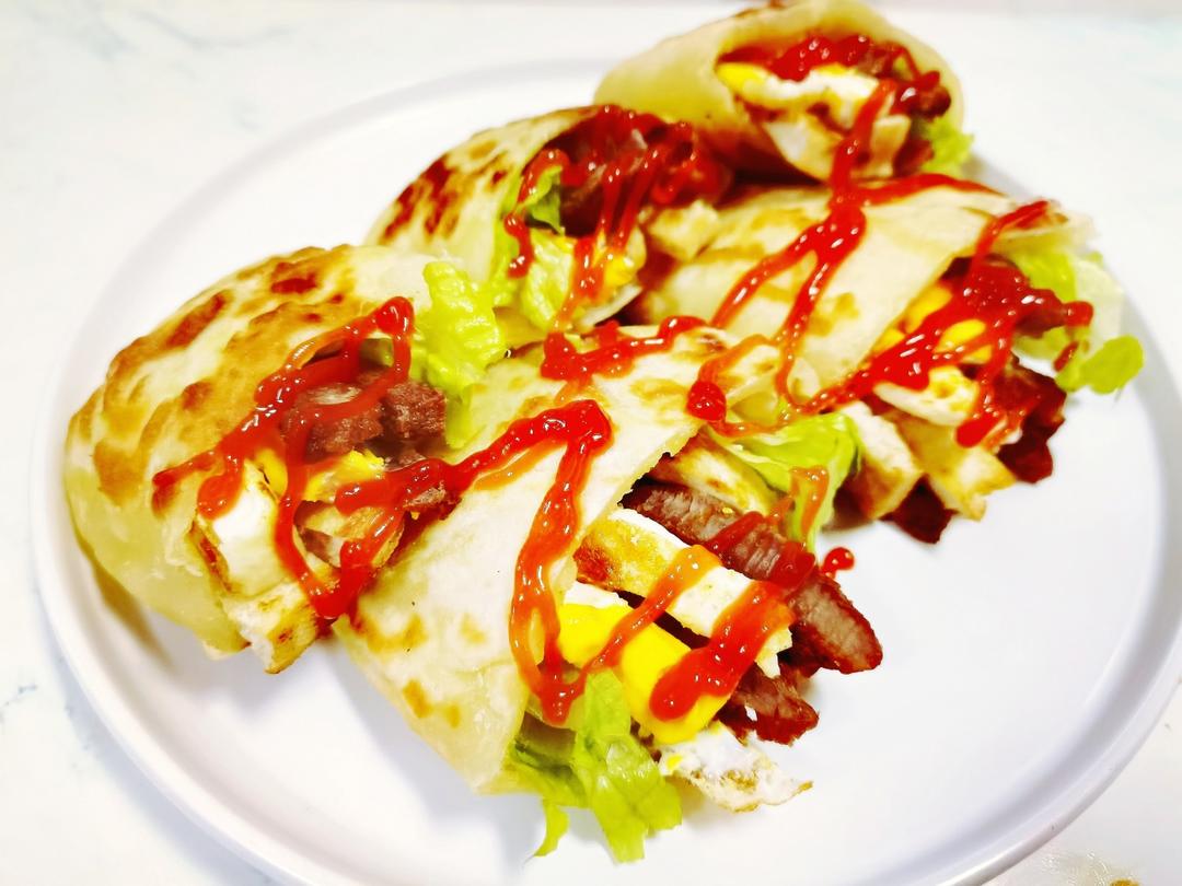 半烫面的口袋饼｜装啥都好吃