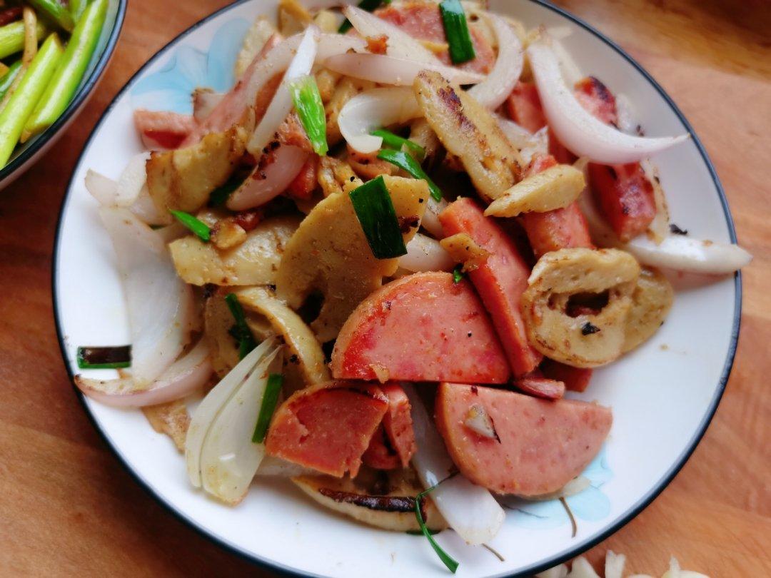 手把手教做孜然炒面筋（百吃不厌）动图图解