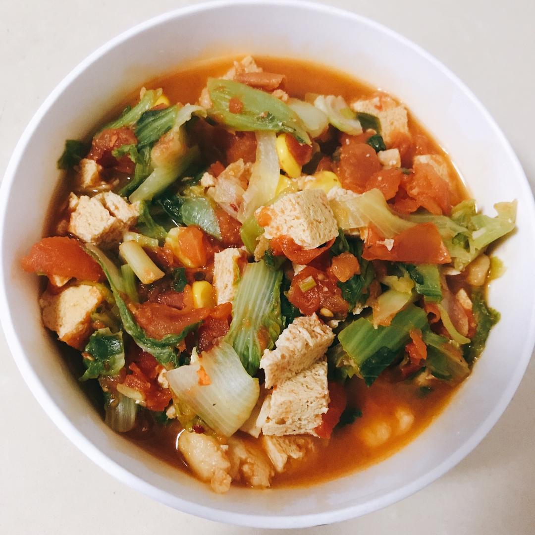番茄冻豆腐蔬菜汤丨健康·三餐<好好吃饭5>