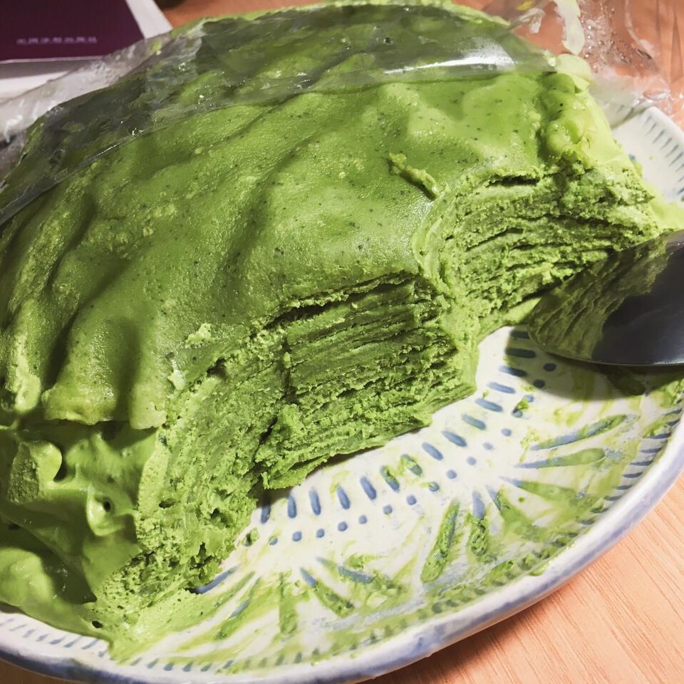 美味的煎蛋糕—抹茶千层蛋糕