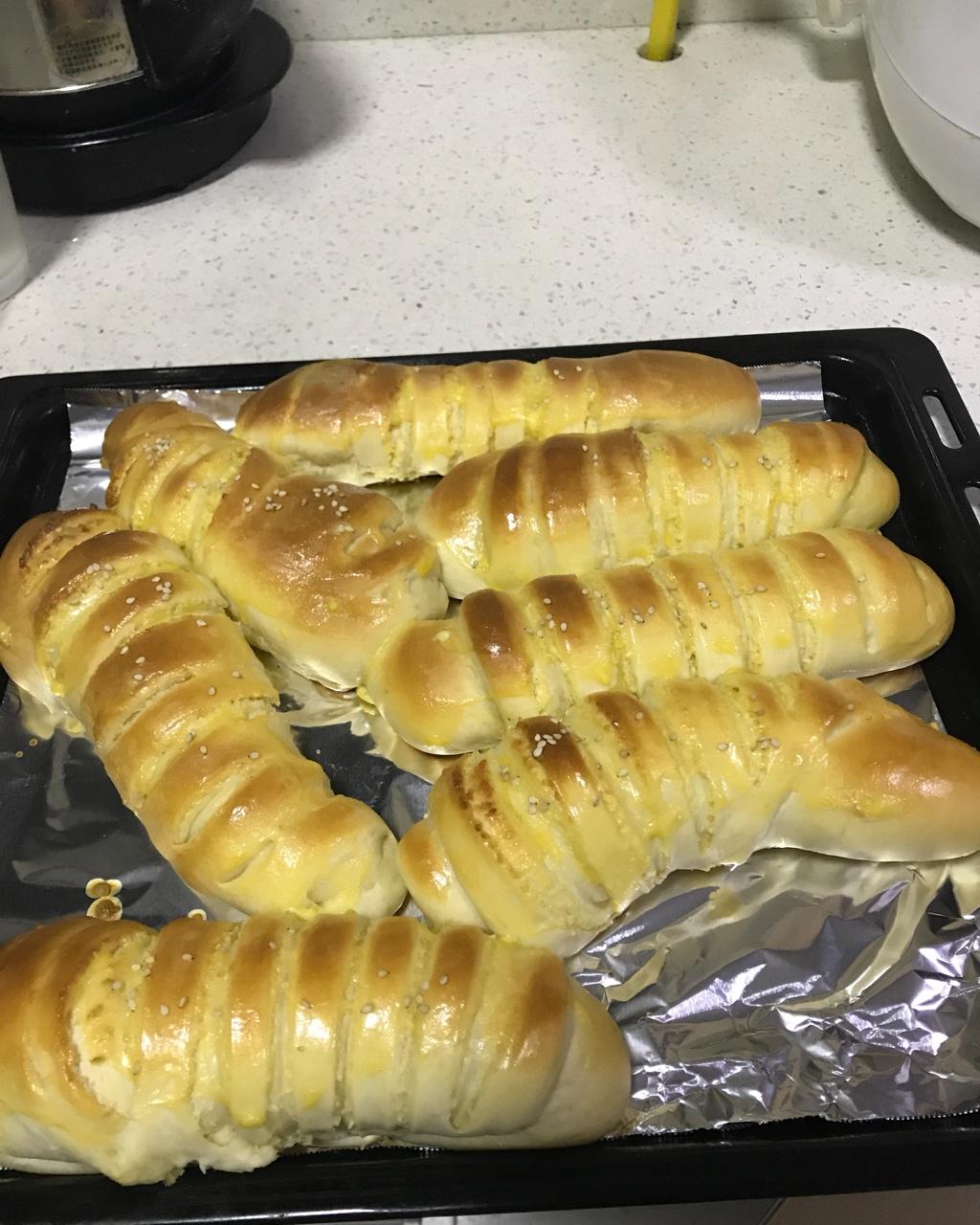 椰蓉面包棒 | 附自制椰蓉馅 两种整形方法