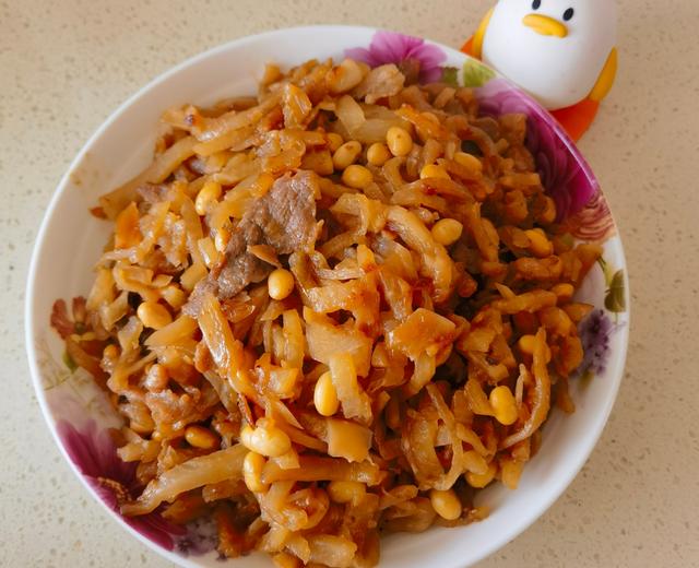 既简单又美味的旱萝卜黄豆炒肉 既简单又美味的旱萝卜黄豆炒肉