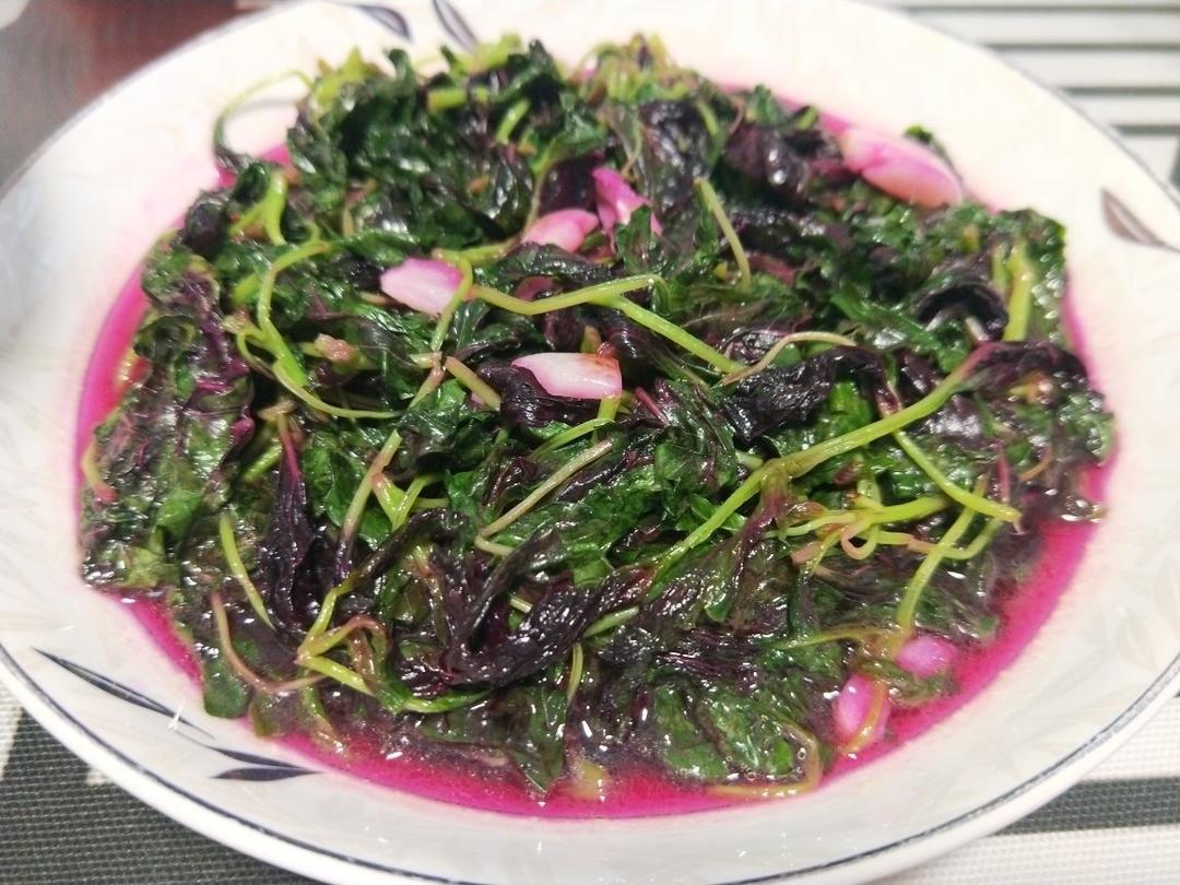 清炒红苋菜（简单菜也有窍门，一看就明白）