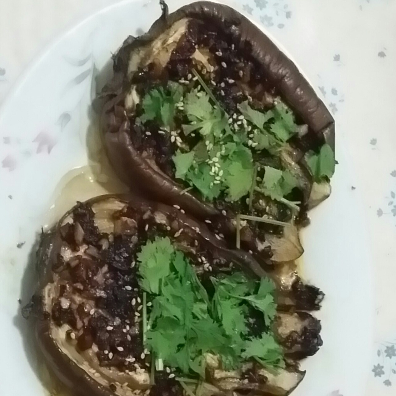 微波炉烤茄子