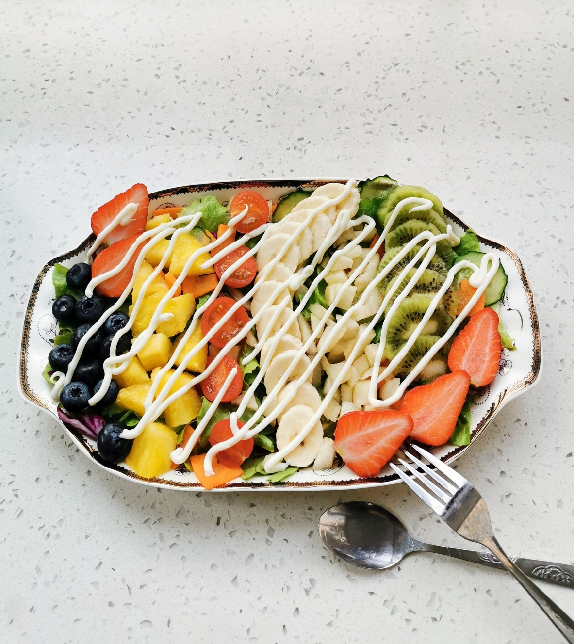 低脂餐—水果蔬菜沙拉的做法 步骤6