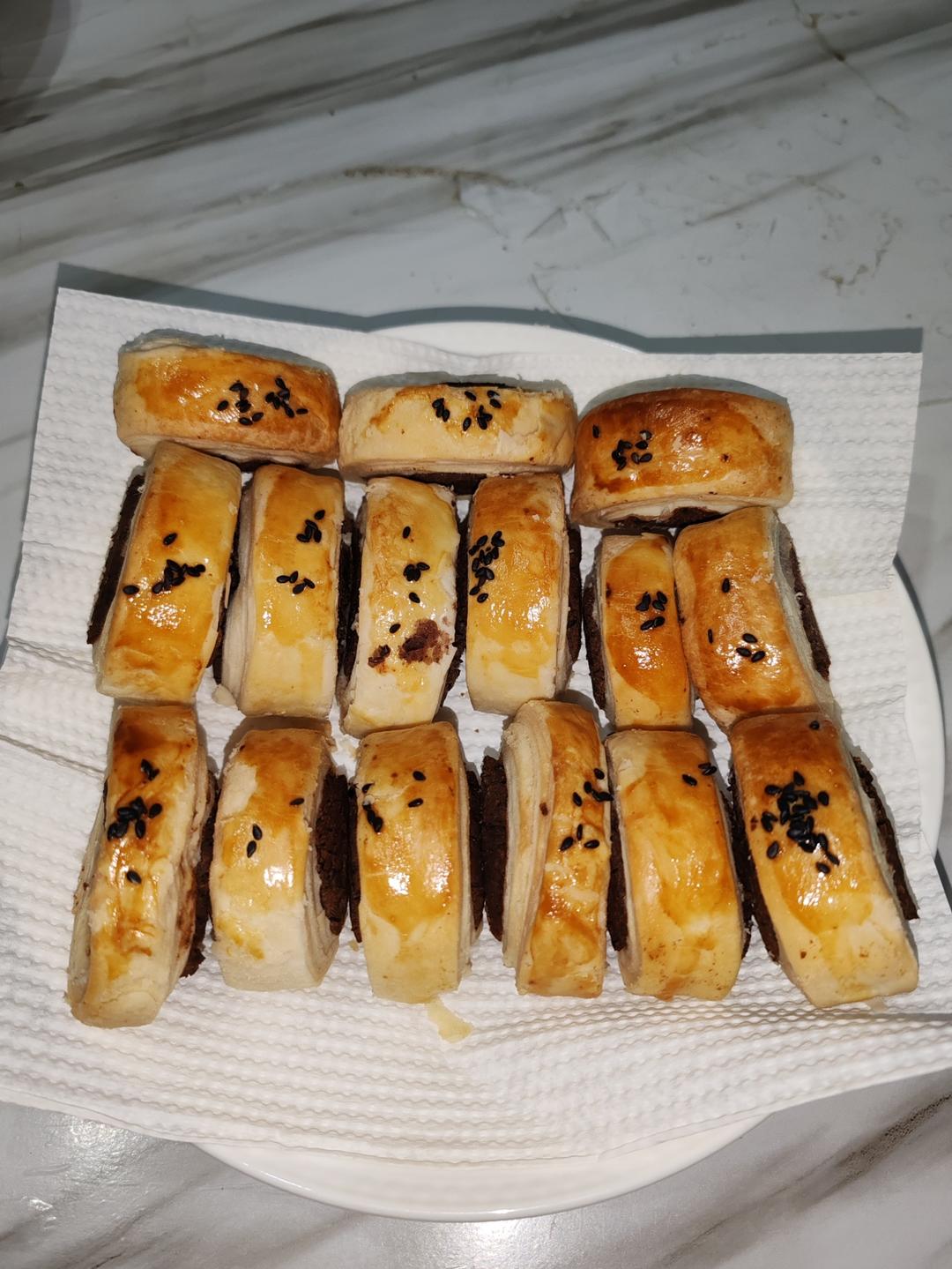 中式点心一口酥豆沙酥（大包酥）可用玉米油（层次分明）