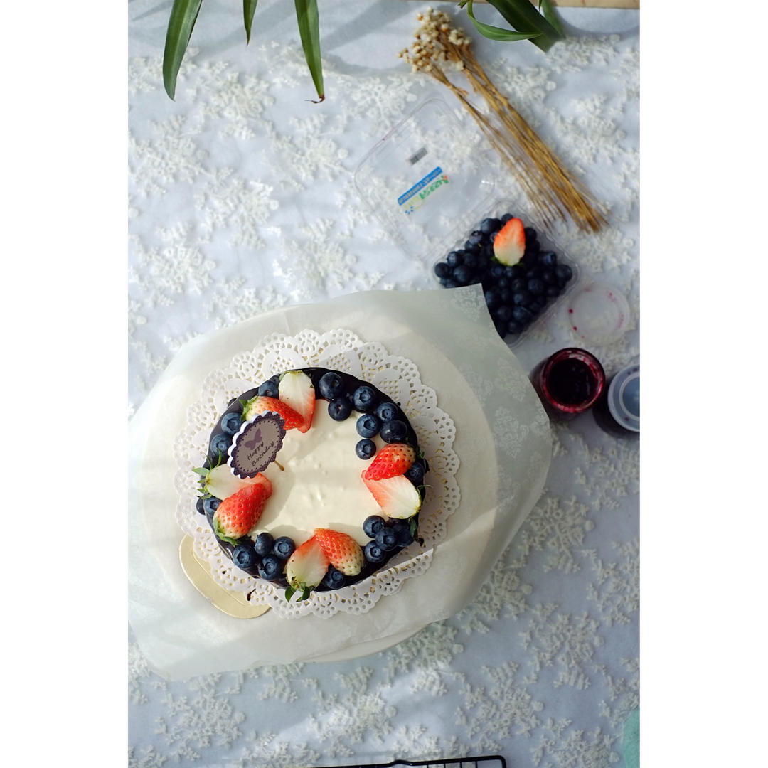 渐变蓝莓冻芝士蛋糕（免烤）