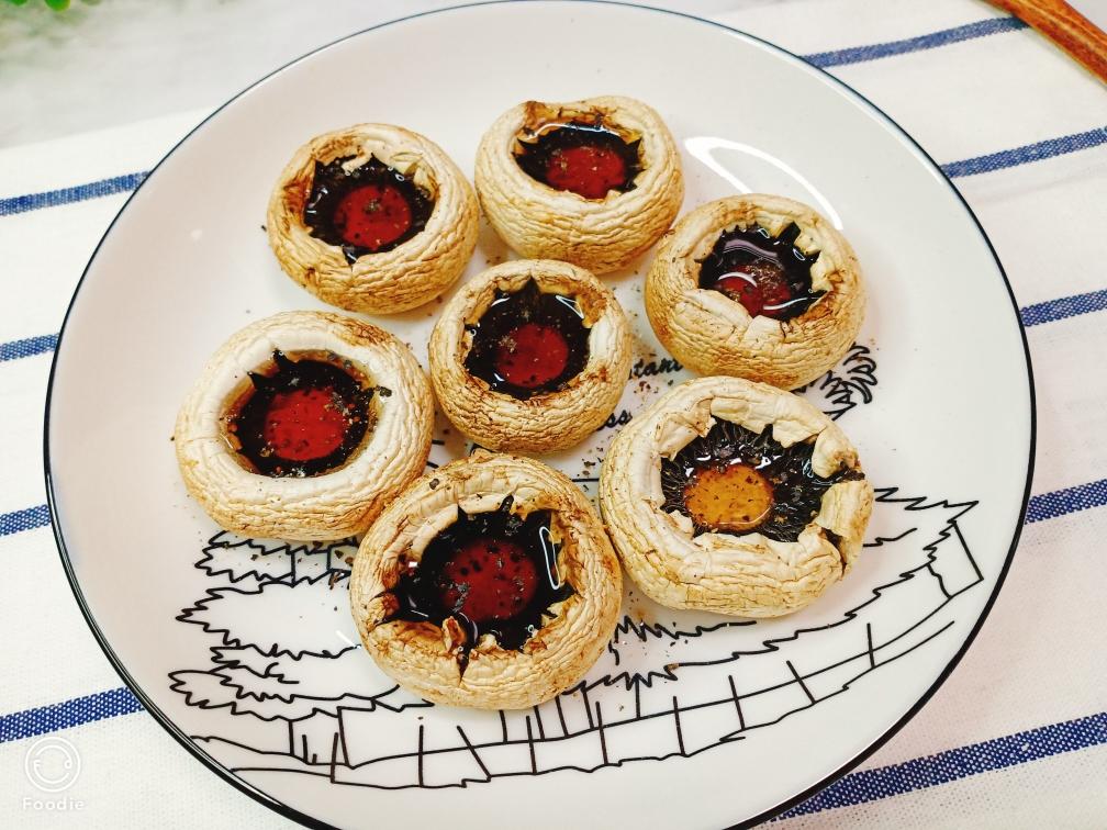 极简无油，低脂烤口蘑，超级简单！的做法