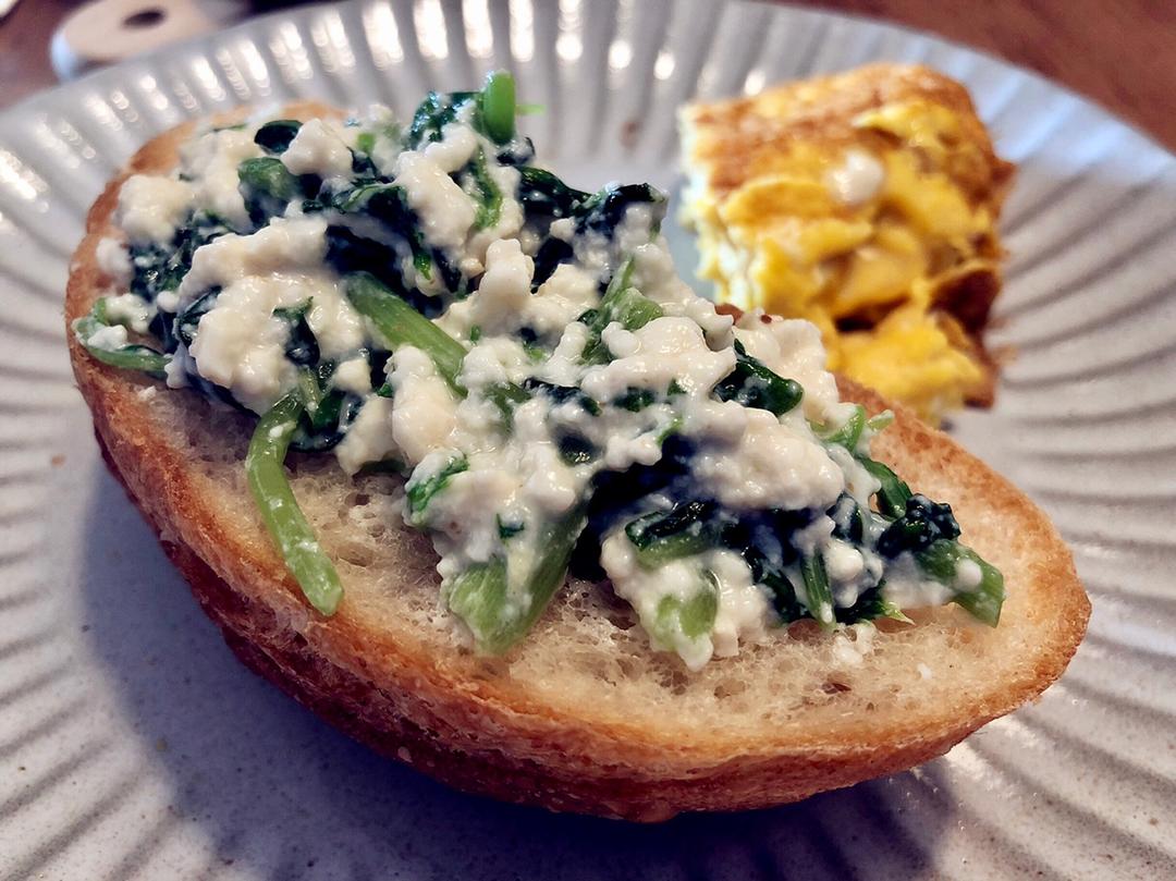 「昨日的美食」白芝麻菠菜拌豆腐