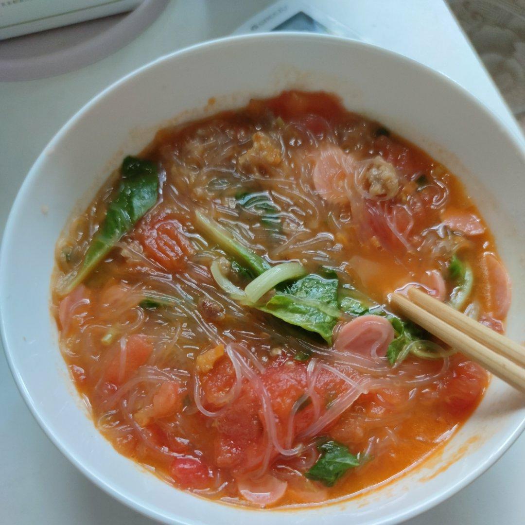 番茄丸子粉丝汤