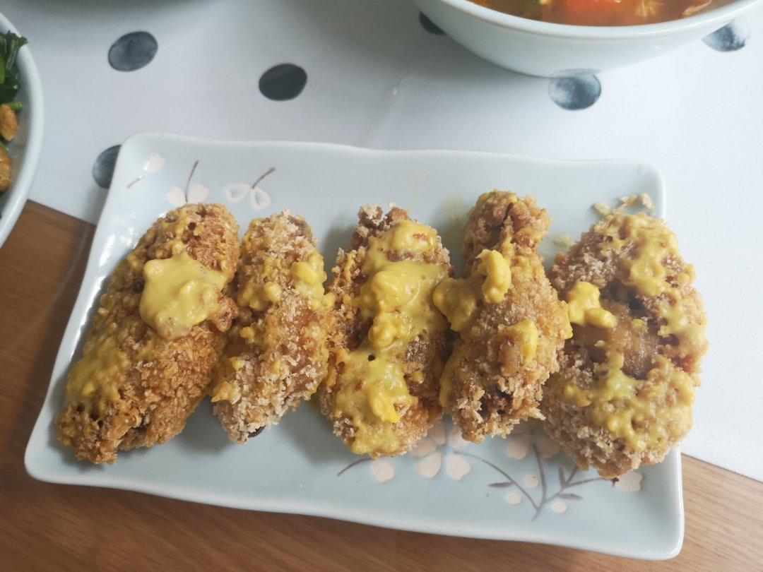 金灿灿咸蛋黄焗鸡翅