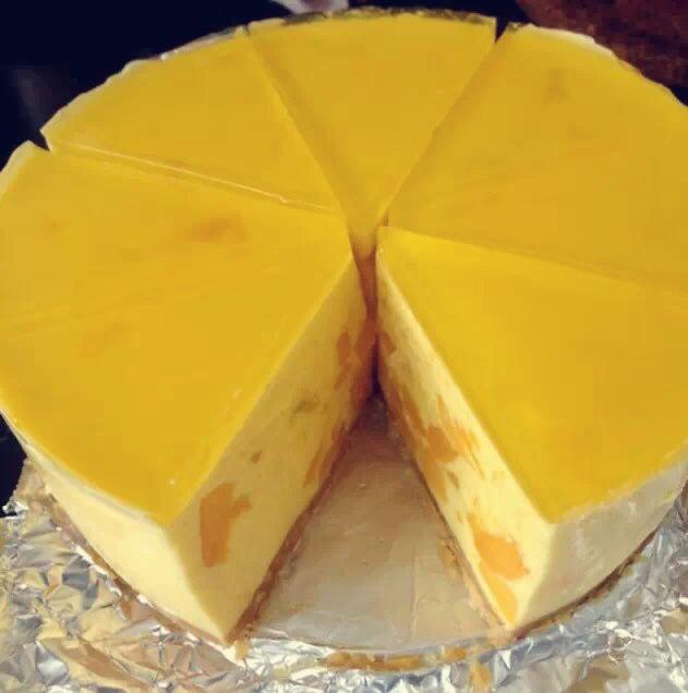 芒果芝士蛋糕（八寸）的做法