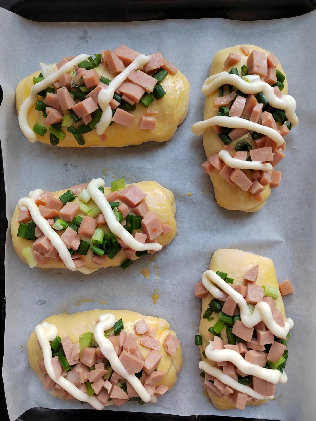 香葱火腿肉松面包
