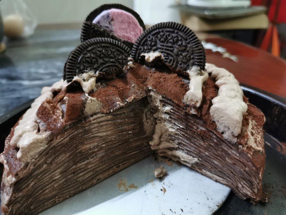 超浓郁香缇巧克力千层蛋糕（原创）