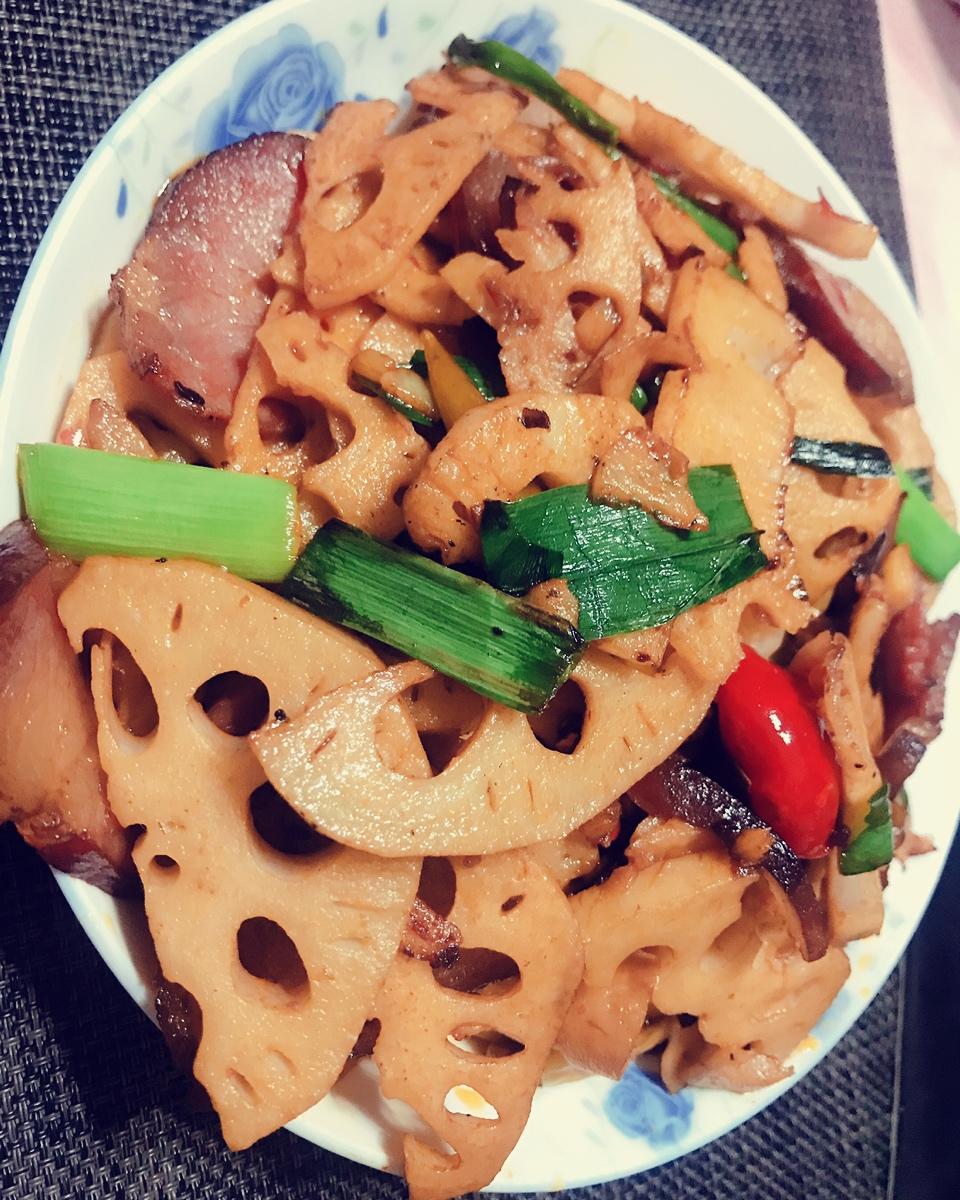 腊肉炒莲藕