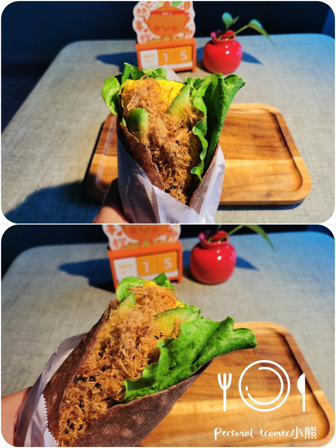 减脂期自制100%全麦卷饼