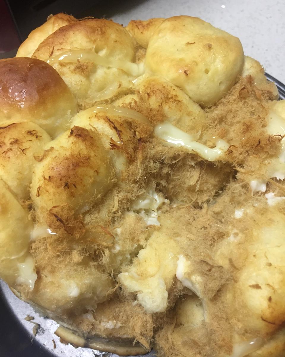 肉松手撕面包—超软会爆浆的面包哟