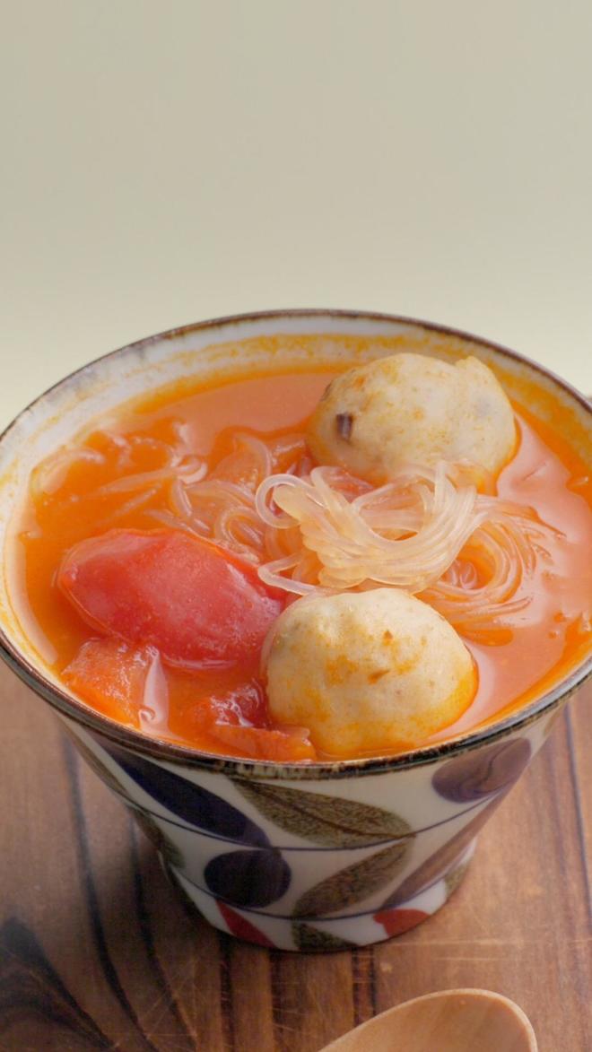 番茄粉丝鱼丸汤的做法