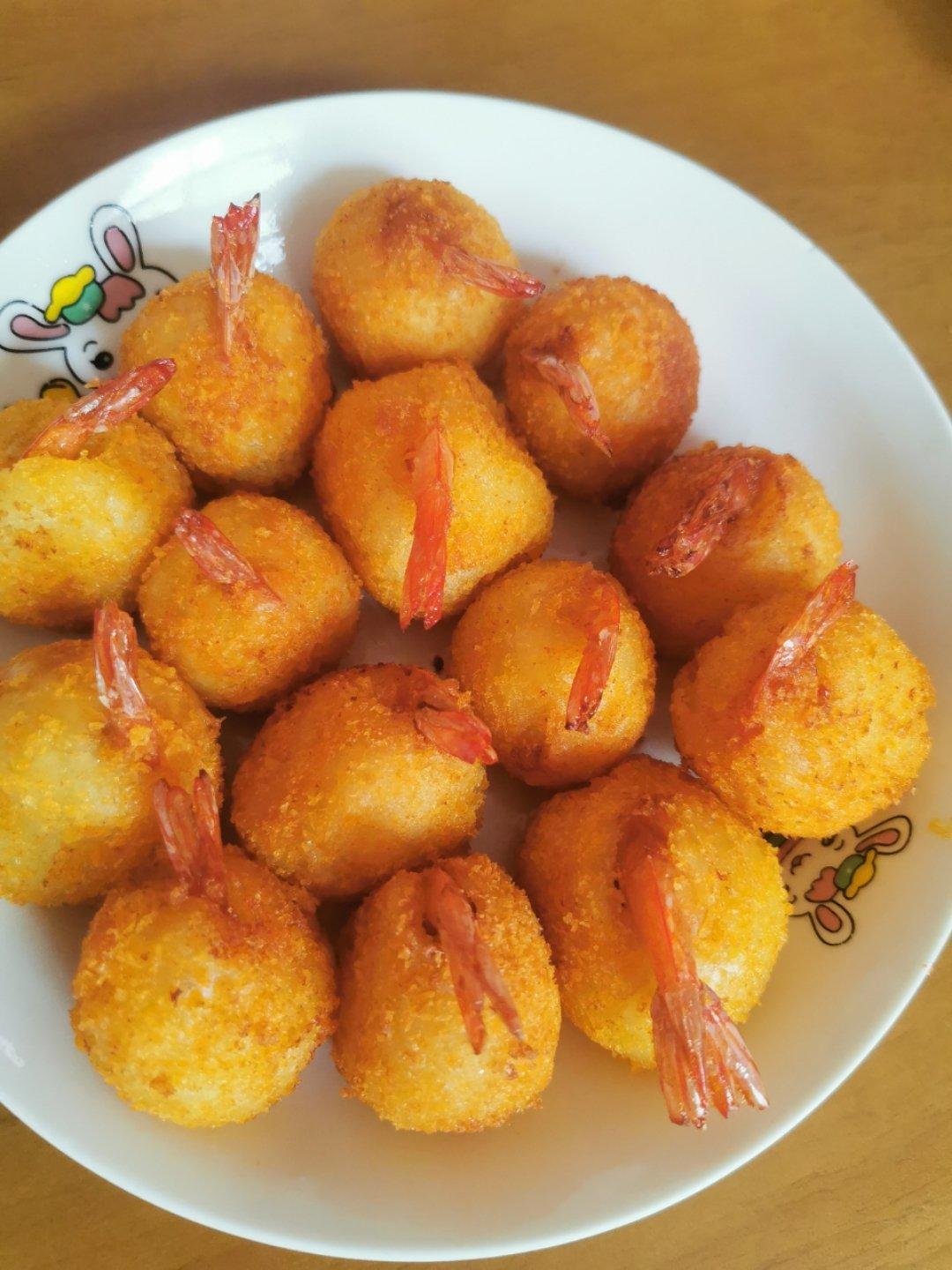 土豆泥虾球
