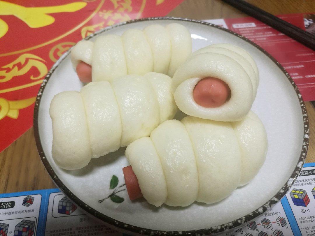 快手火腿卷～一次发酵