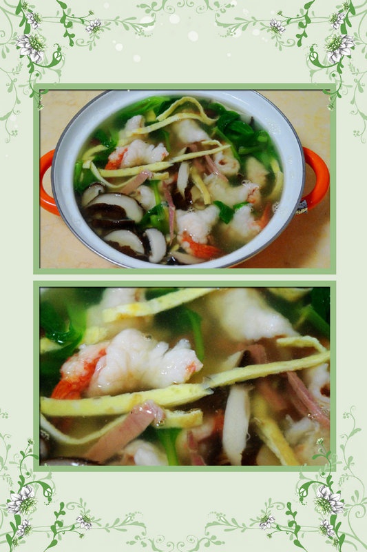 三鲜敲虾汤