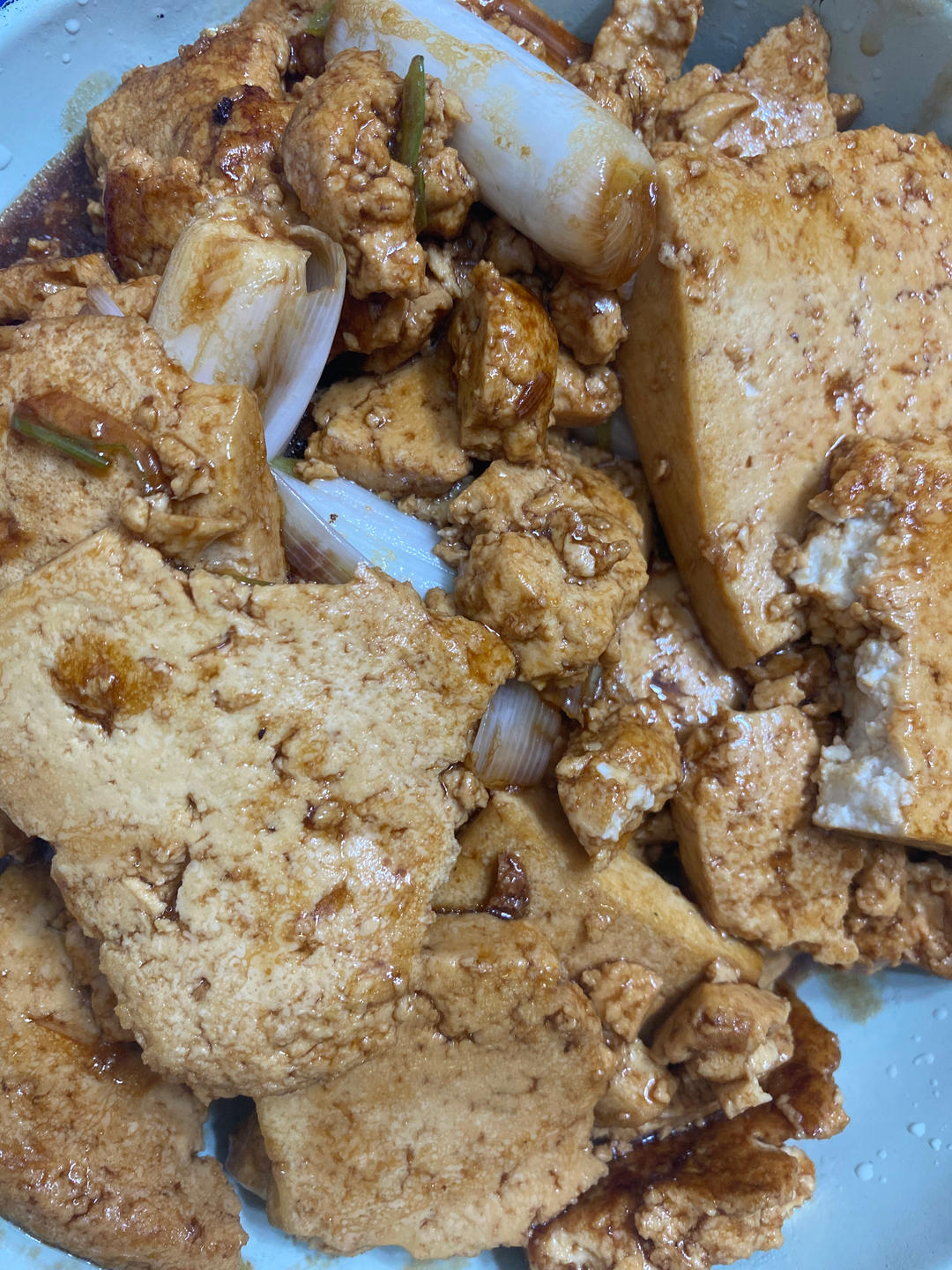 葱烧豆腐