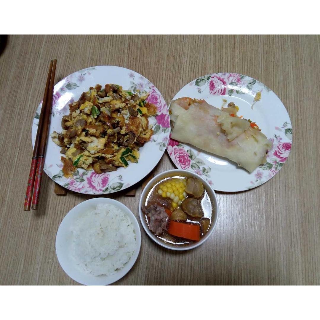 eva要笑做的一个人的晚餐