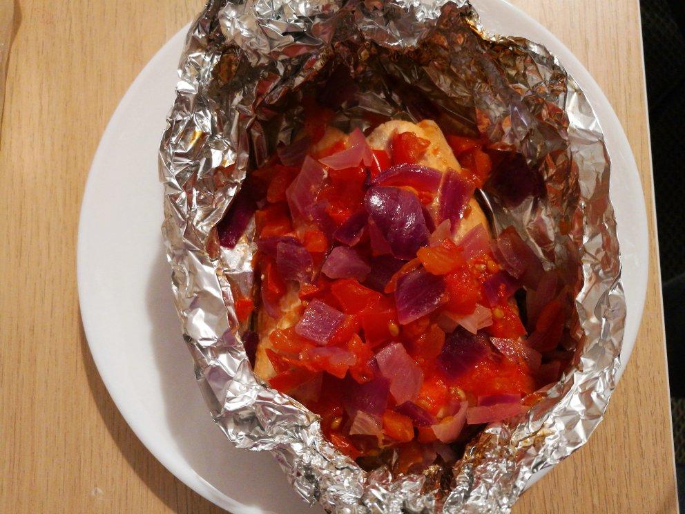 锡纸烤三文鱼  （Salmon Baked in Foil）