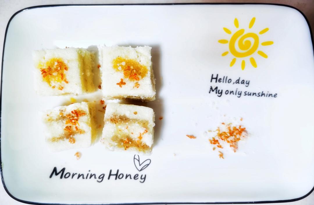 人人都会做的桂花糕+豆沙松糕