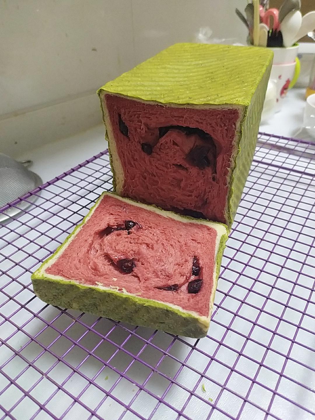 西瓜吐司(中种北海道吐司)