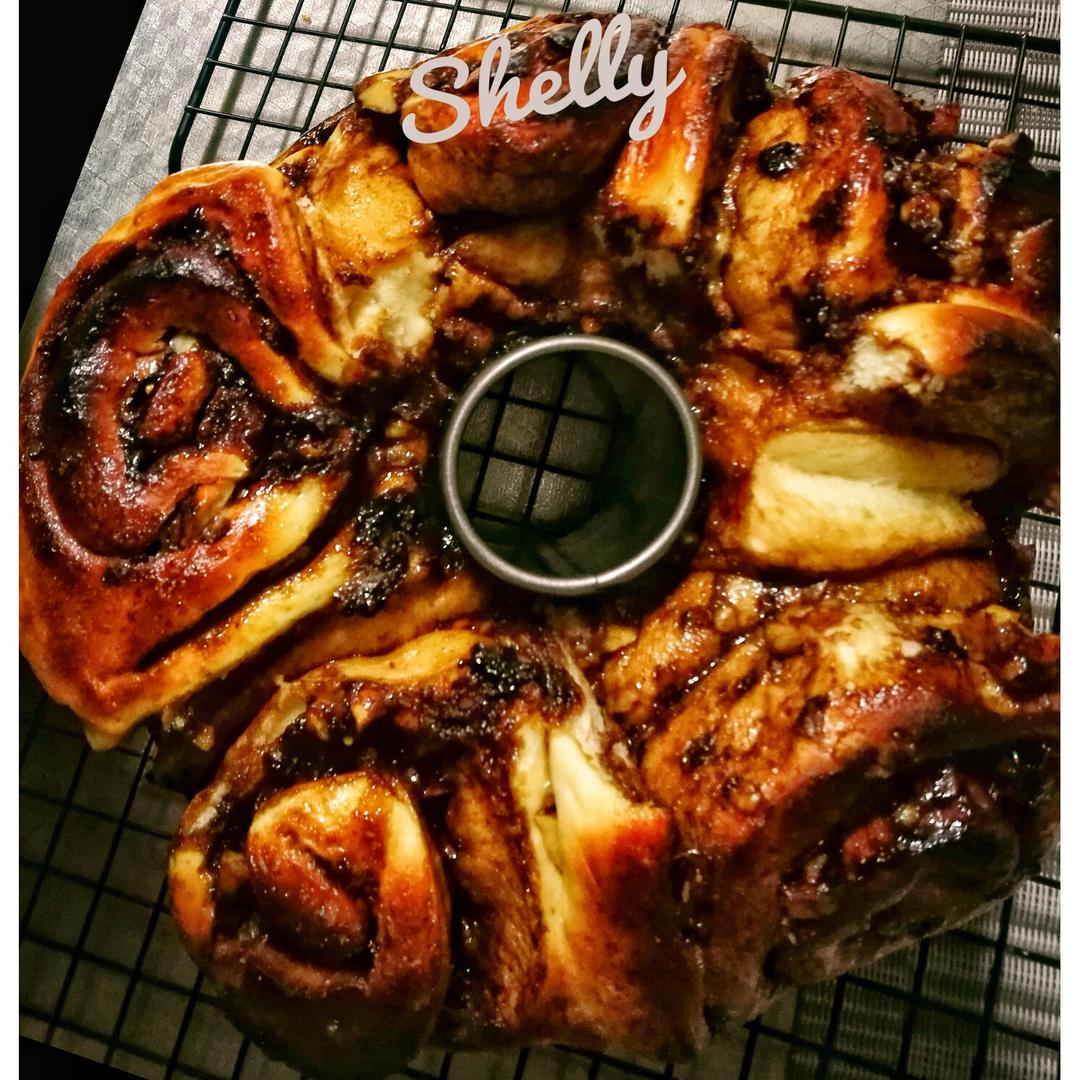 红糖肉桂核桃手撕面包