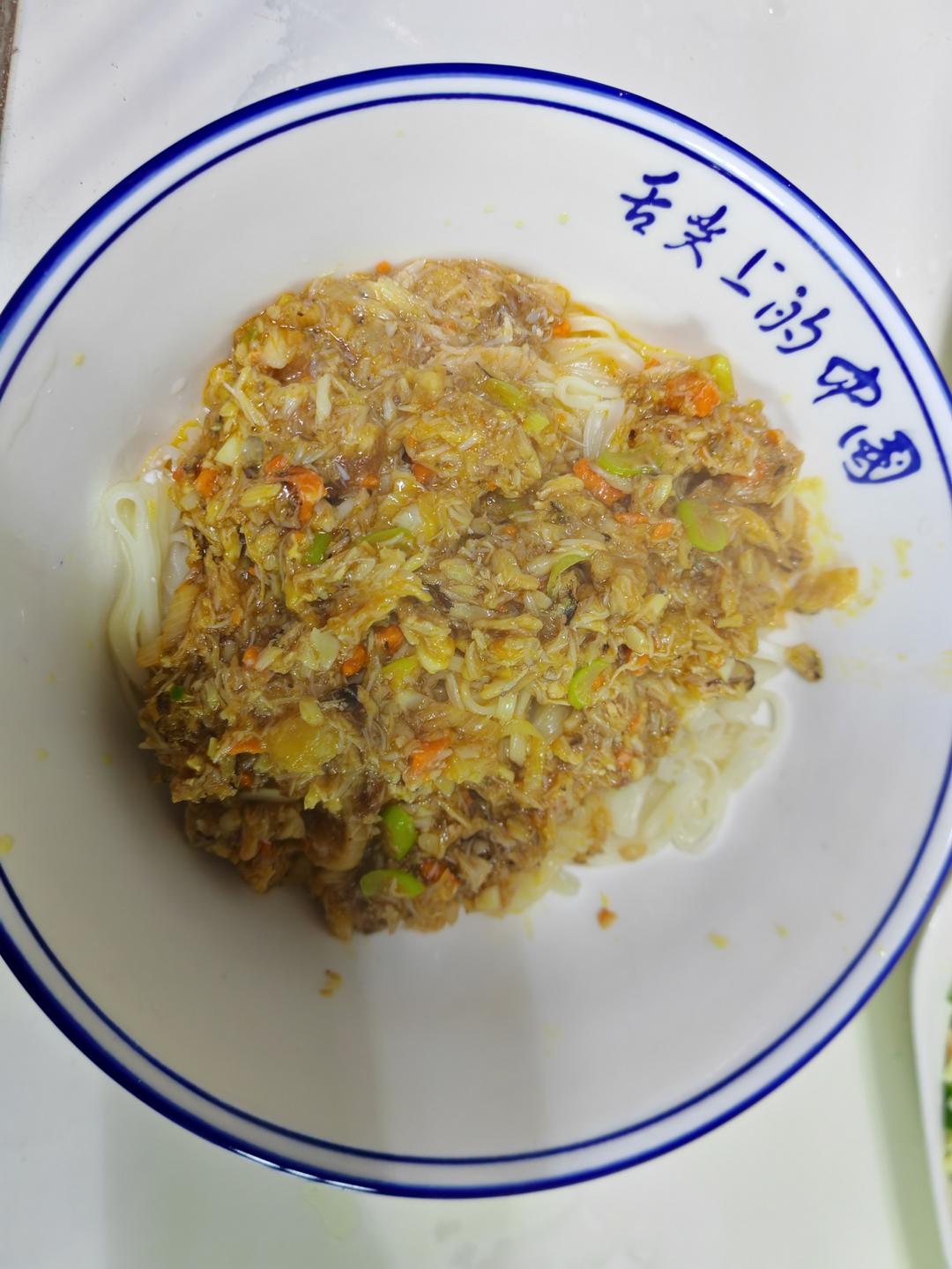 在家做又贵又红的蟹粉面