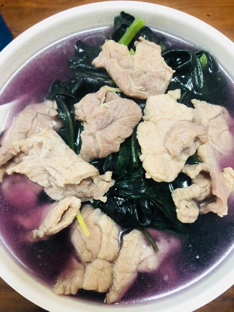 快手猪腱紫背天葵汤