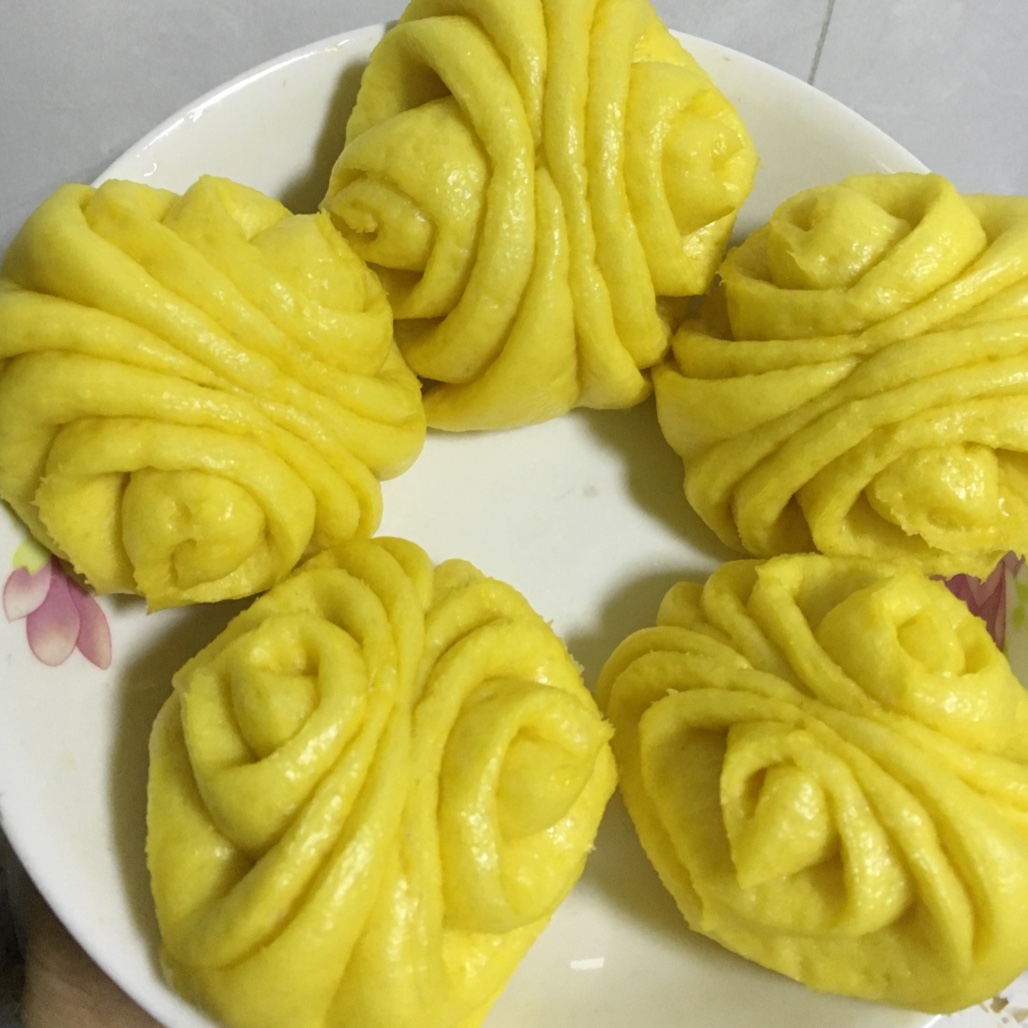 南瓜花卷馒头