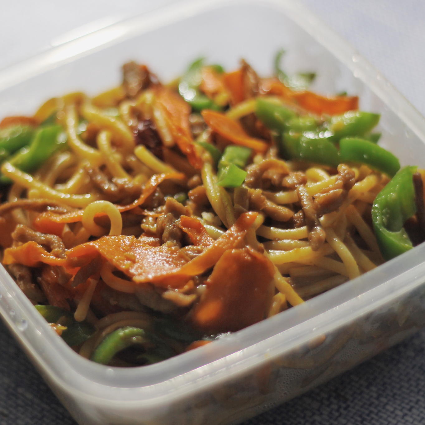 青椒肉丝炒面