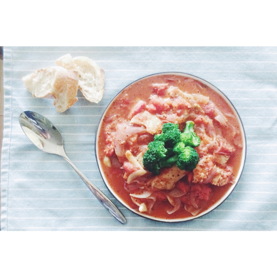 番茄炖鸡胸丨健康·三餐