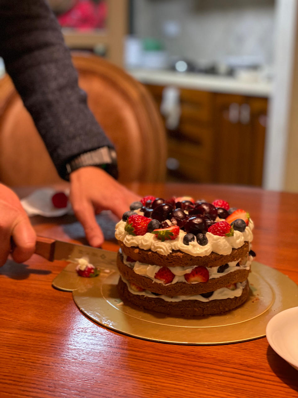 巧克力香缇奶油裸蛋糕