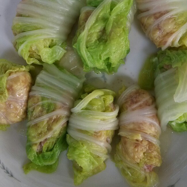 白菜肉糜卷