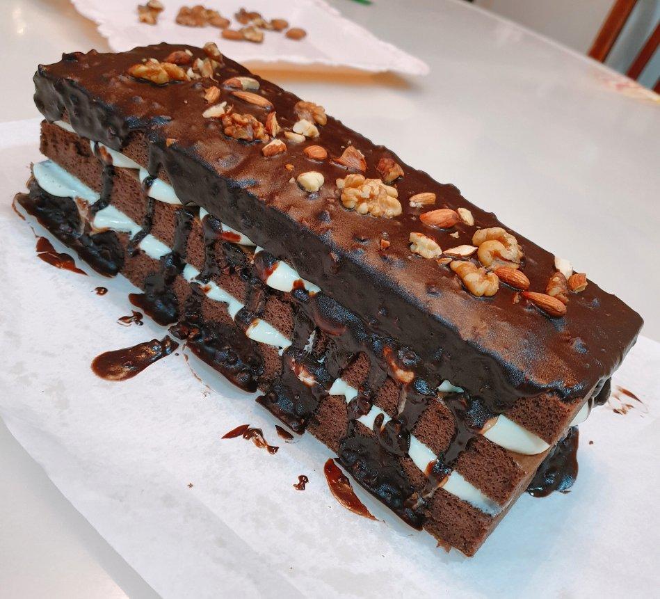 🍫梦龙蛋糕卷. 巧克力脆皮蛋糕卷 by pink-rabbit