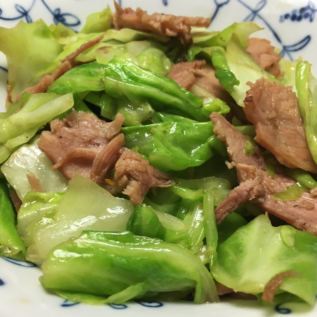 培根手撕包菜
