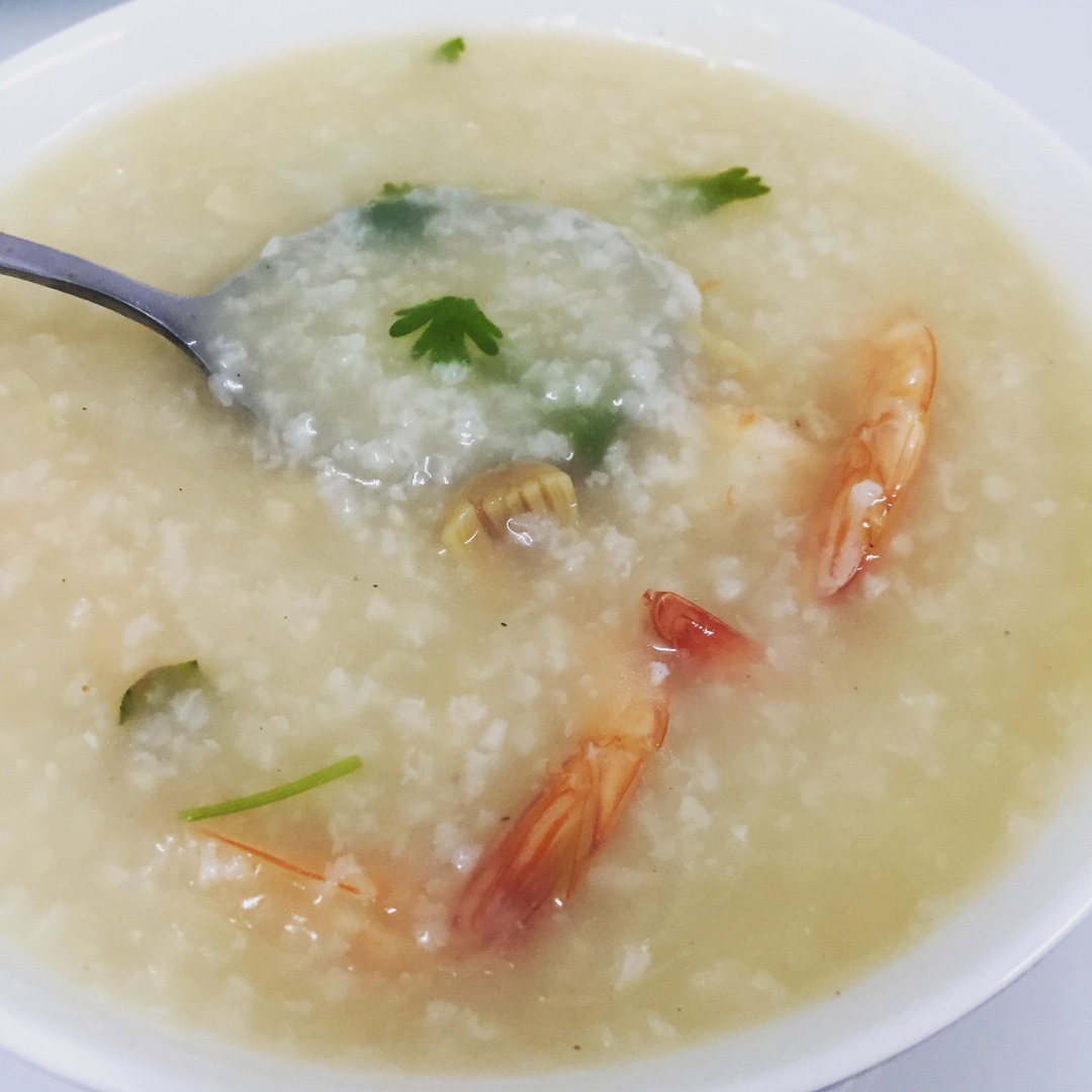 鲜虾砂锅粥
