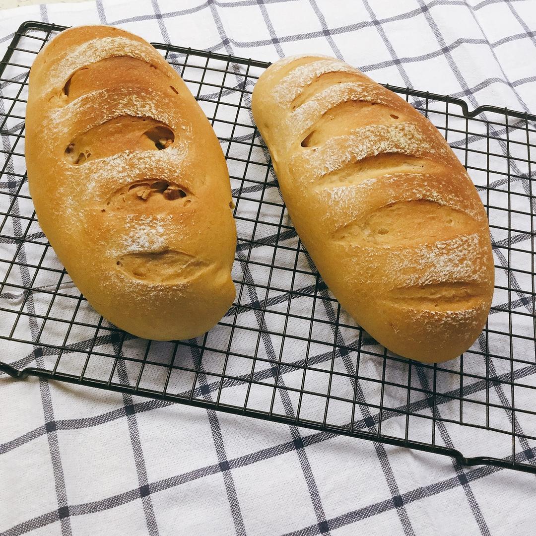 蔓越莓核桃软欧（轻松一次发酵）