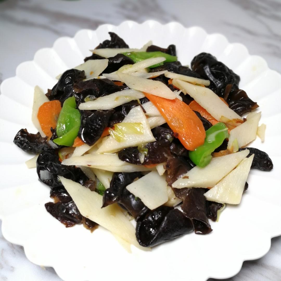 美时美景做的四色清炒山药